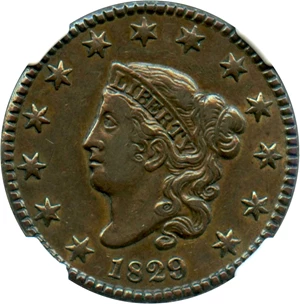 image for: 1829 1c NGC XF45 BN (Large Letters)