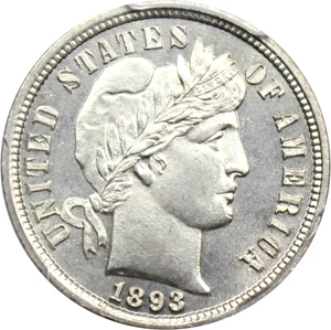 image for: 1893 10c PCGS/CAC MS66