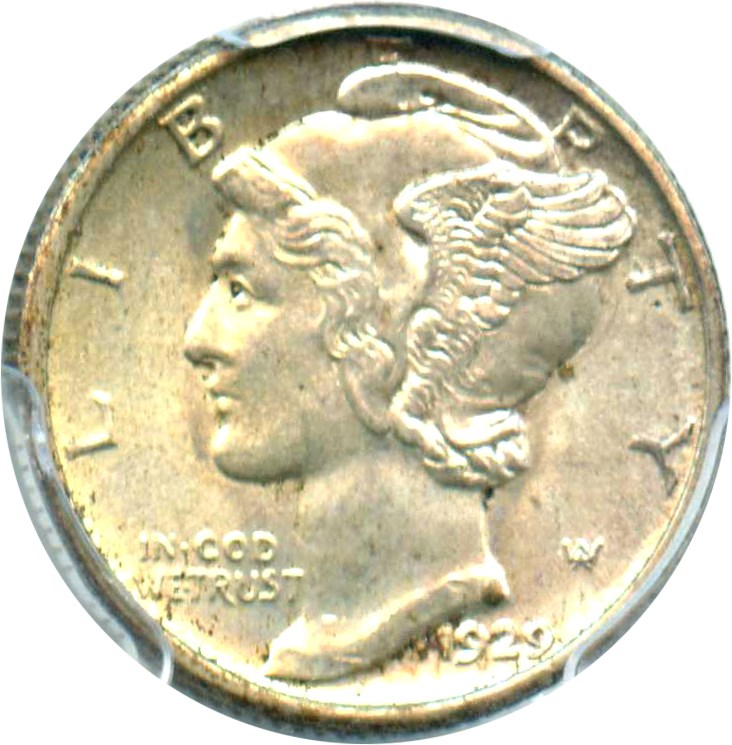 image for: 1929-S 10c PCGS MS64