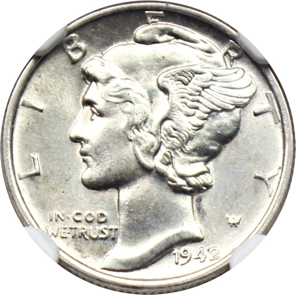 image for: 1942/1 10c NGC MS63 FB