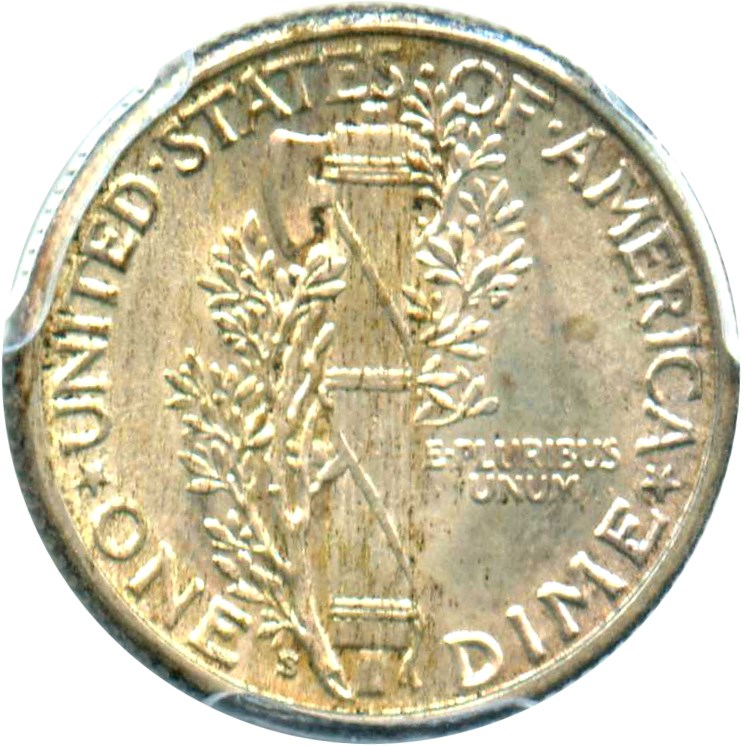 image for: 1929-S 10c PCGS MS64