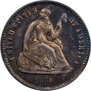 image for: 1866 H10c PCGS/CAC Proof 64