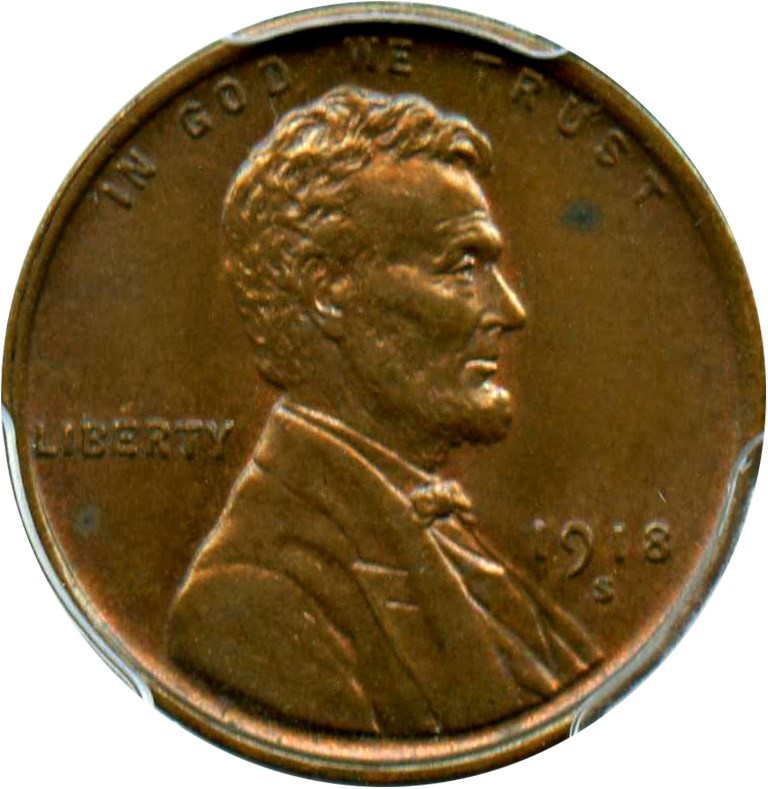 image for: 1918-S 1c PCGS MS63 BN