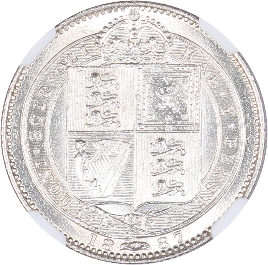 image for: Great Britain: 1887 1 Shilling NGC MS62 (Jubilee Head)