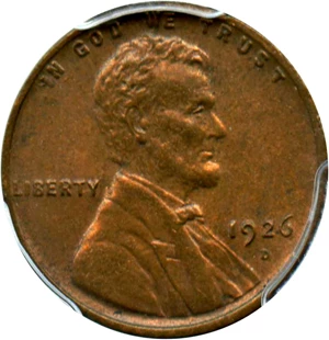 image for: 1926-D 1c PCGS MS63 RB
