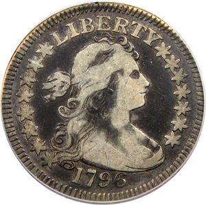 image for: 1796 25c PCGS/CAC F15