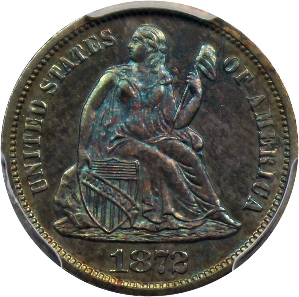 image for: 1872 10c PCGS Proof 65