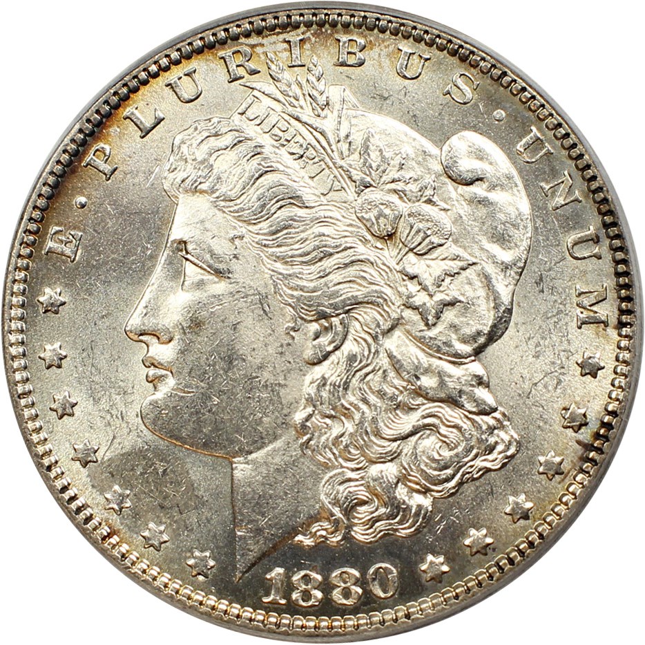 image for: Top 100 VAM: 1880-O $1 PCGS MS61 (VAM-4, 80/79, Crossbar)