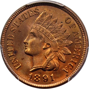 image for: 1891 1c PCGS MS65 RD