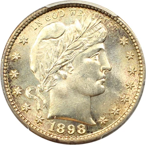 image for: 1898-S 25c PCGS/CAC MS65