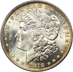 image for: Top 100 VAM: 1878 7TF $1 PCGS MS64 (Reverse of 1878, VAM-100, Type1 Obv)