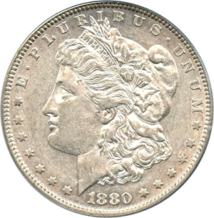 image for: Top 100 VAM: 1880-O $1 PCGS AU50 (VAM-5, 8/7, Crossbar)