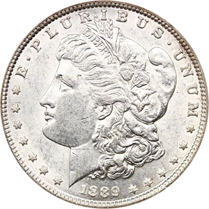 image for: Hot 50 VAM: 1889 $1 PCGS AU58 (VAM-18, Doubled Ear)