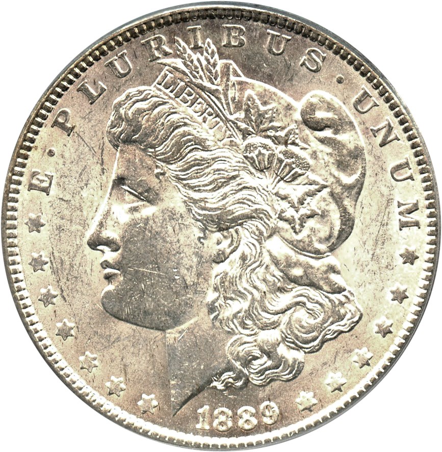 image for: Hot 50 VAM: 1889 $1 PCGS MS62 (VAM-16, Doubled Ear)