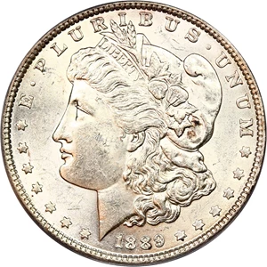 image for: Hot 50 VAM: 1889 $1 PCGS AU58 (VAM-18, Doubled Ear)