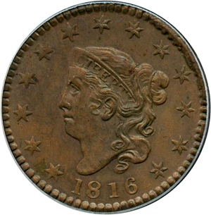 image for: 1816 1c PCGS MS63 BN