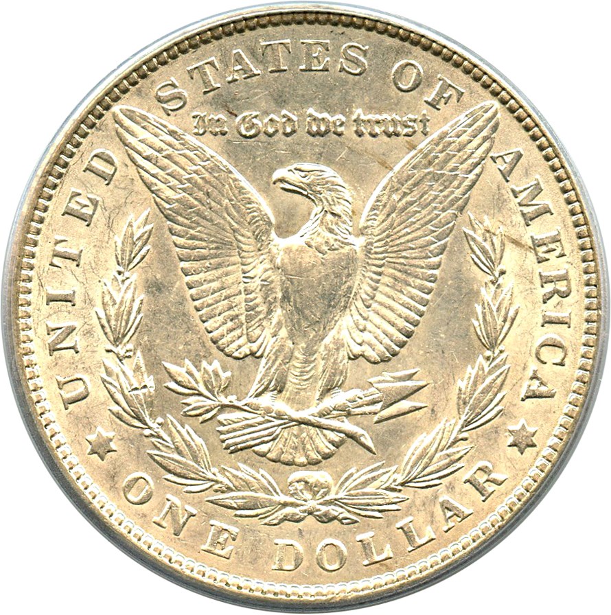 image for: Hot 50 VAM: 1900 $1 PCGS AU55 (VAM-16A, Two Olive Rev)