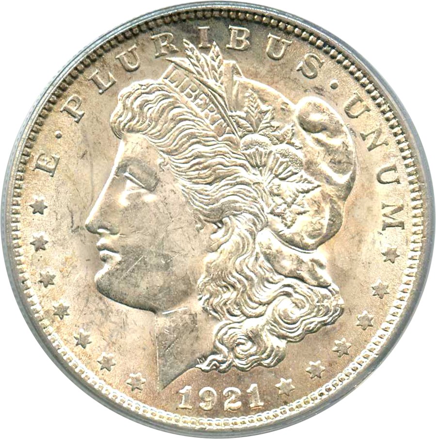 image for: Top 100 VAM: 1921 Morgan $1 PCGS MS62 (VAM-41 Pitted Reverse)