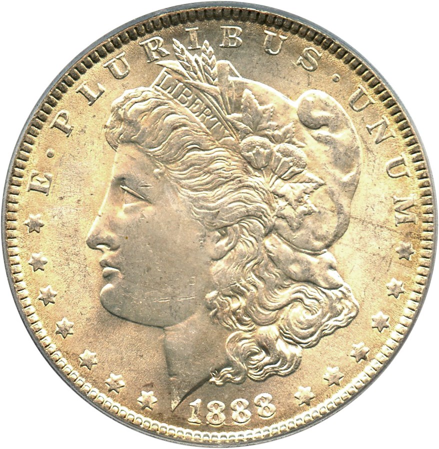 image for: 1888 $1 PCGS MS62 (VAM-4, Doubled Reverse)