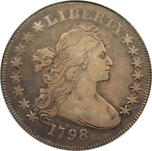 image for: 1798 Small Eagle $1 PCGS VF25 (15 Stars Obverse)