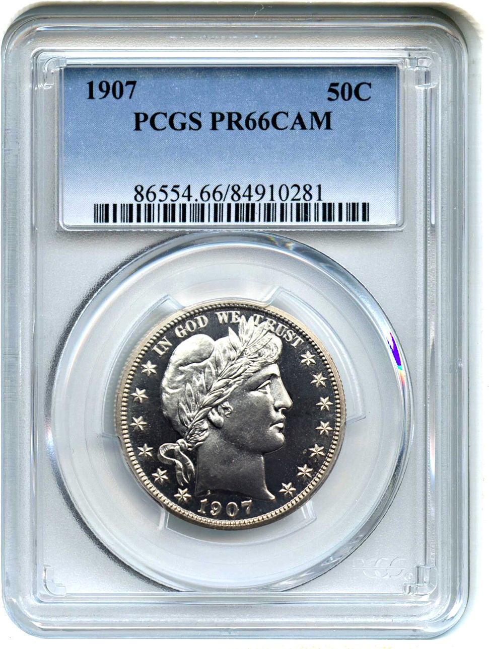 image for: 1907 50c PCGS Proof 66 CAM