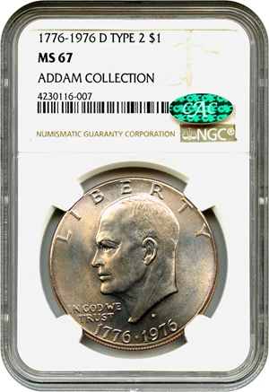 image for: 1976-D $1 NGC/CAC MS67 (Type 2)