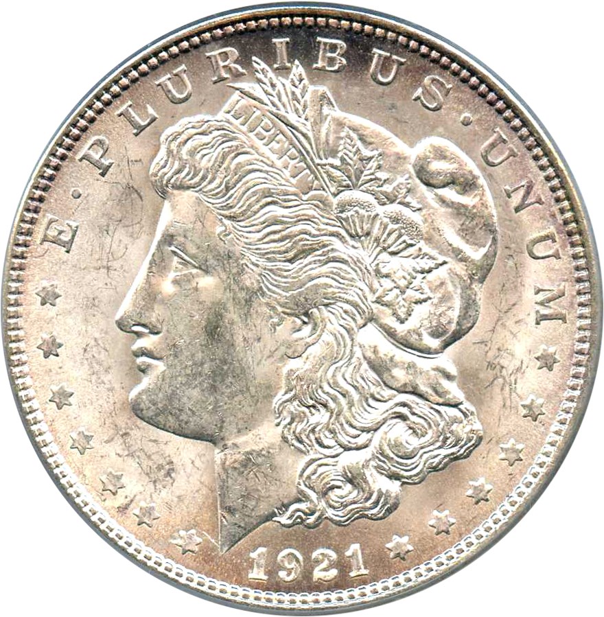 image for: Top 100 VAM: 1921 Morgan $1 PCGS MS63 (VAM-41 Pitted Reverse)