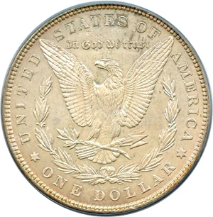 image for: Top 100 VAM: 1884 $1 PCGS MS63 (VAM-3, Large Dot)