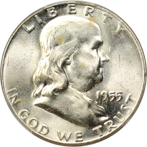 image for: 1955 50c PCGS MS64 FBL (Bugs Bunny Clashed Dies)