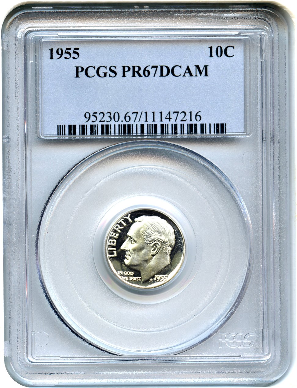 image for: 1955 10c PCGS Proof 67 DCAM