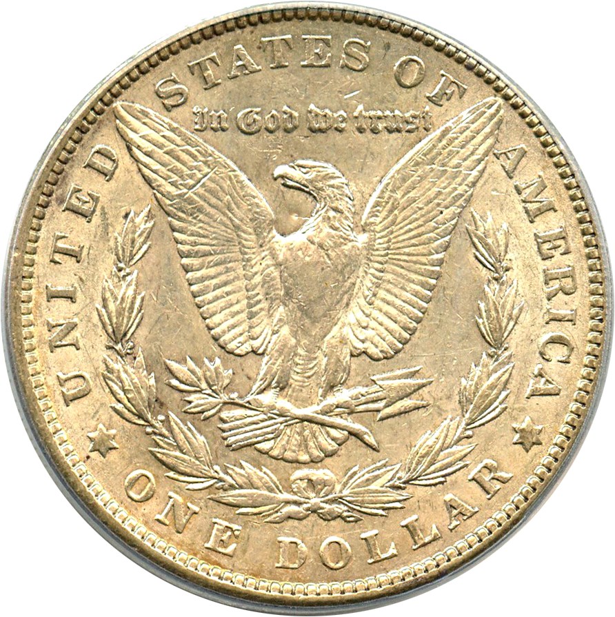 image for: Hot 50 VAM: 1900 $1 PCGS AU55 (VAM-16A, Two Olive Rev)