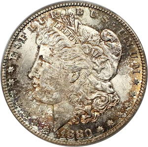 image for: Top 100 VAM: 1880-S $1 PCGS MS63 (VAM-10, 8/7 Crossbar)
