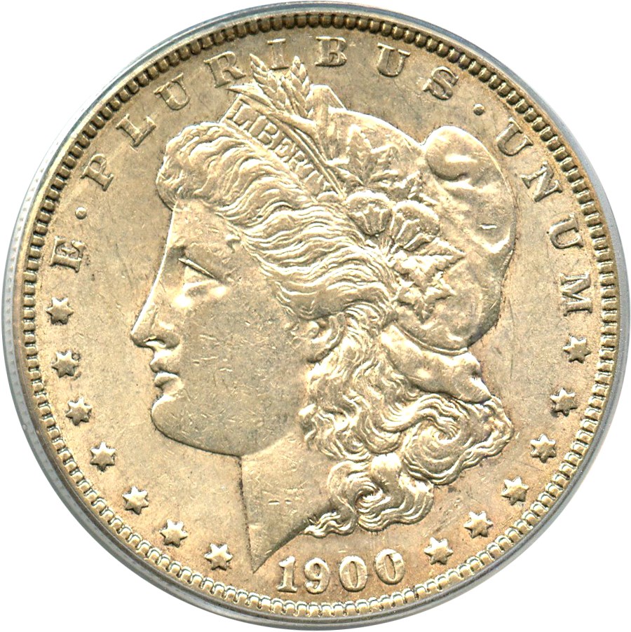 image for: Hot 50 VAM: 1900 $1 PCGS AU55 (VAM-16A, Two Olive Rev)