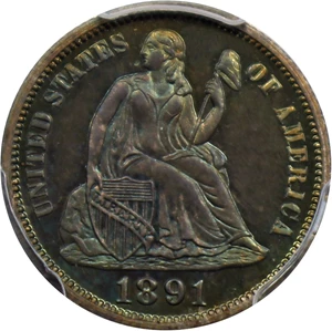 image for: 1891 10c PCGS/CAC Proof 66 CAM