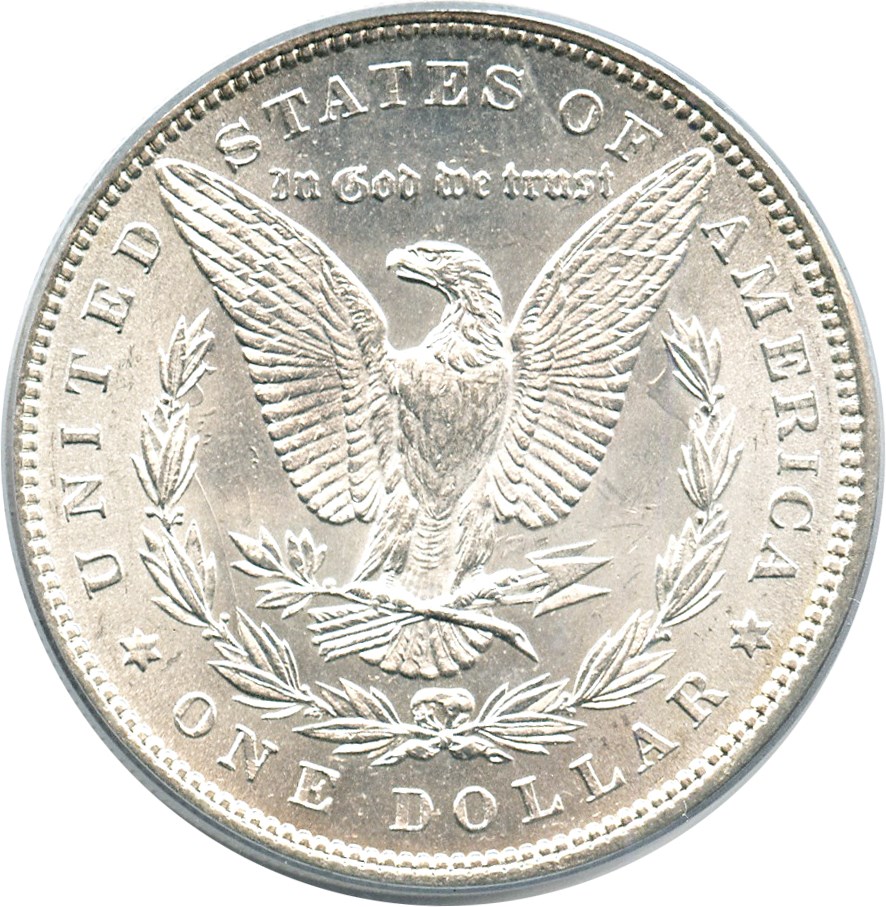 image for: Hot 50 VAM: 1884 $1 PCGS MS62 (VAM-2A, Partial E Rev)