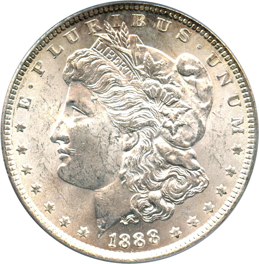 image for: Hot 50 VAM: 1888 $1 PCGS MS62 (VAM-6, Doubled Reverse)