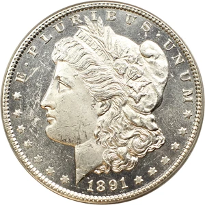 image for: 1891 $1 ANACS MS63 DMPL