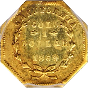 image for: 1869 Cal. Gold $1 PCGS MS62 (BG-1106)