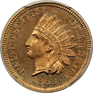 image for: 1863 1c PCGS/CAC Proof 64