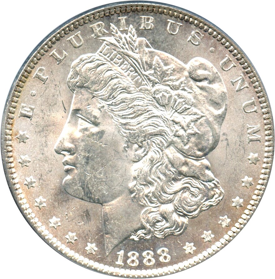 image for: 1888 $1 PCGS MS61 (VAM-7, Doubled Reverse)