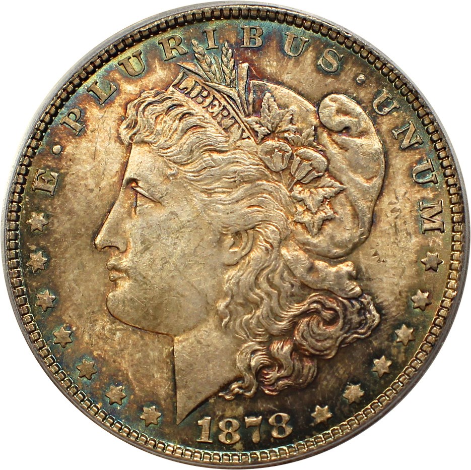 image for: Top 100 VAM: 1878 7TF $1 PCGS MS61 (Reverse of 1878, VAM-141 Tripled Star)