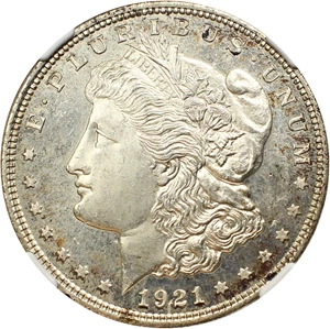 image for: 1921 Morgan $1 NGC MS65 PL