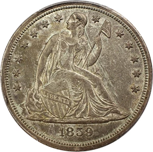 image for: 1859-S $1 PCGS MS62