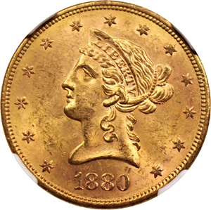 image for: 1880-S $10 NGC MS64