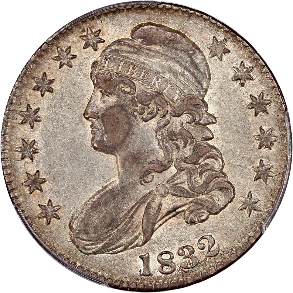 image for: 1832 50c PCGS AU50 (Large Letters, O-101)