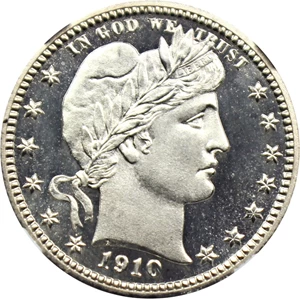 image for: 1910 25c NGC Proof 68 CAM