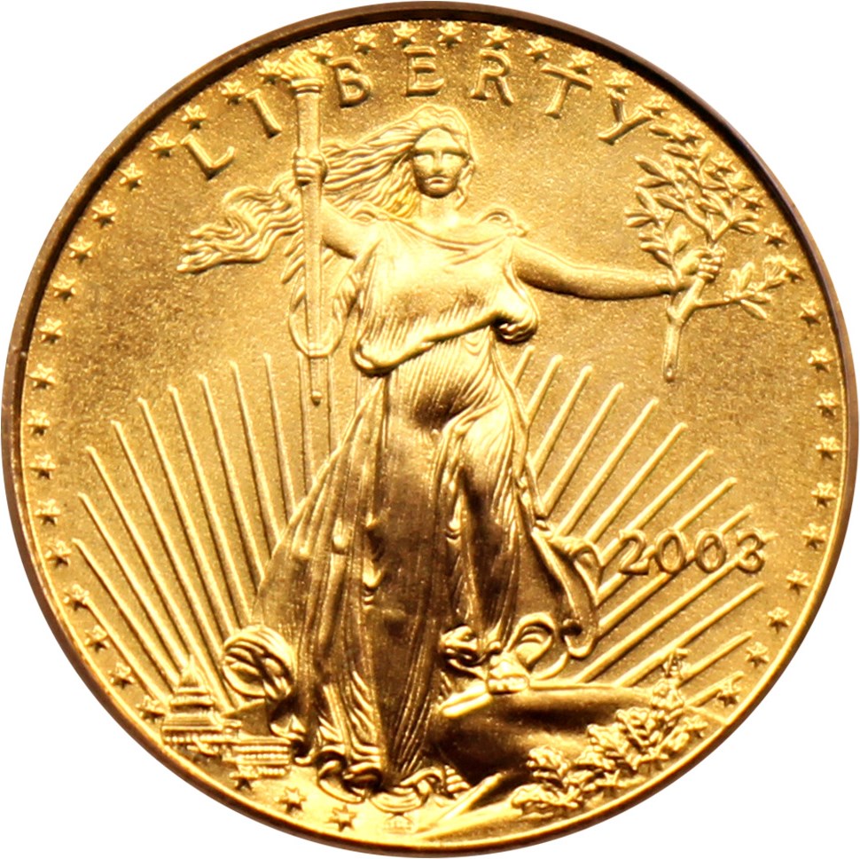 image for: 2003 Gold Eagle $5 PCGS MS69