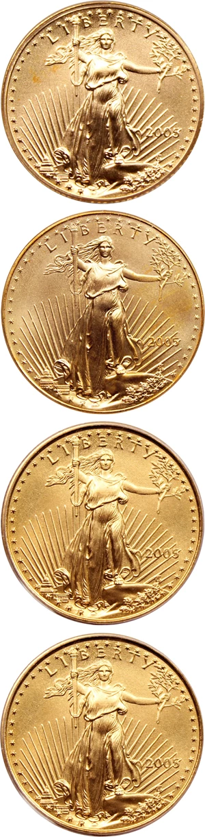 image for: 2005 Gold Eagle Set PCGS MS69 (4 coins: $5, $10, $25, $50)