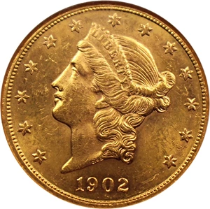 image for: 1902-S $20 NGC MS62