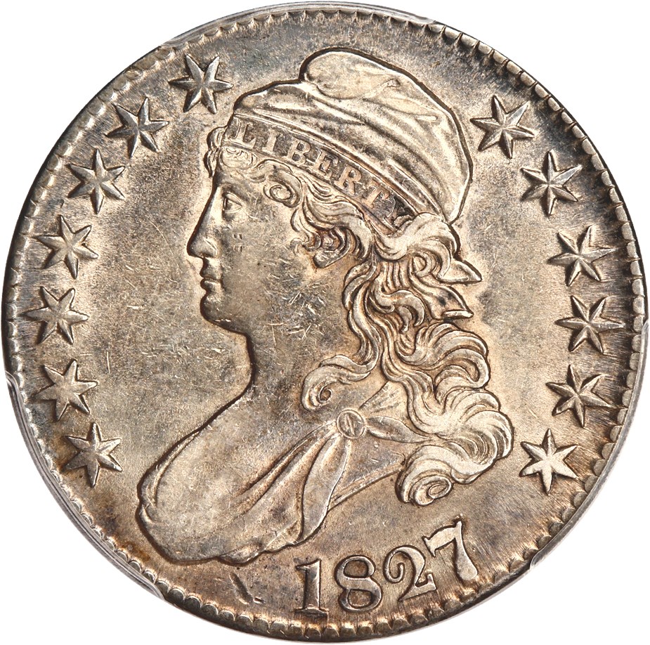 image for: 1827/6 50c PCGS AU50